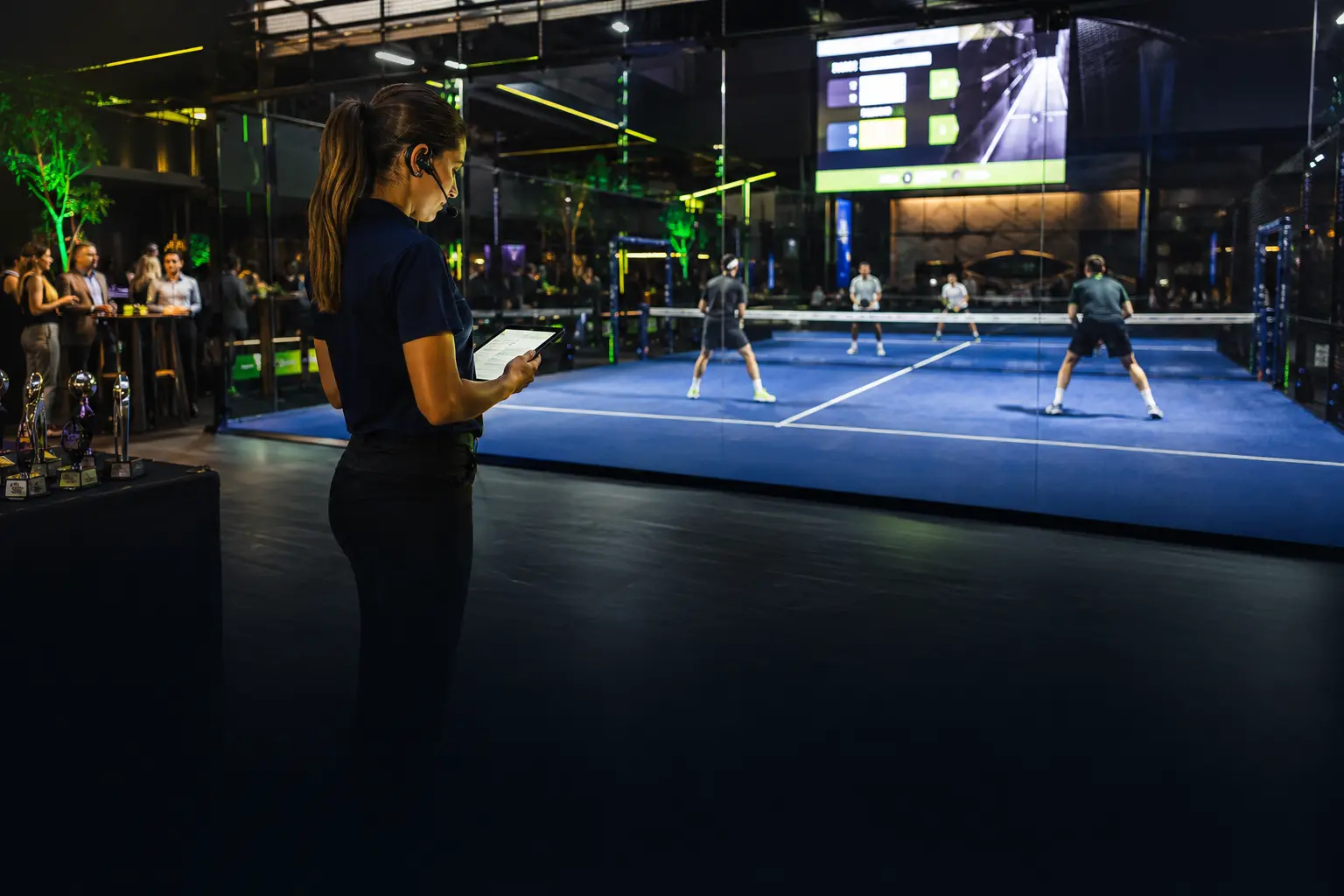 Producción asistida de un evento de pádel